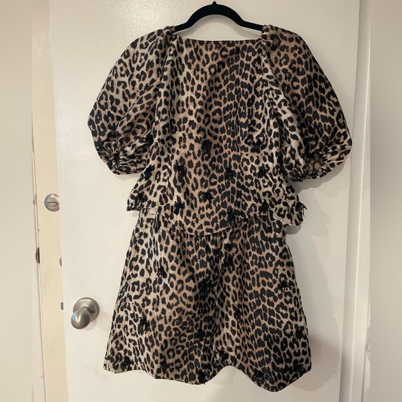 GANNI Crispy Jacquard Tessels Mini Skirt In Leopard - US 4 *NWT* never worn. - Picture 9 of 9